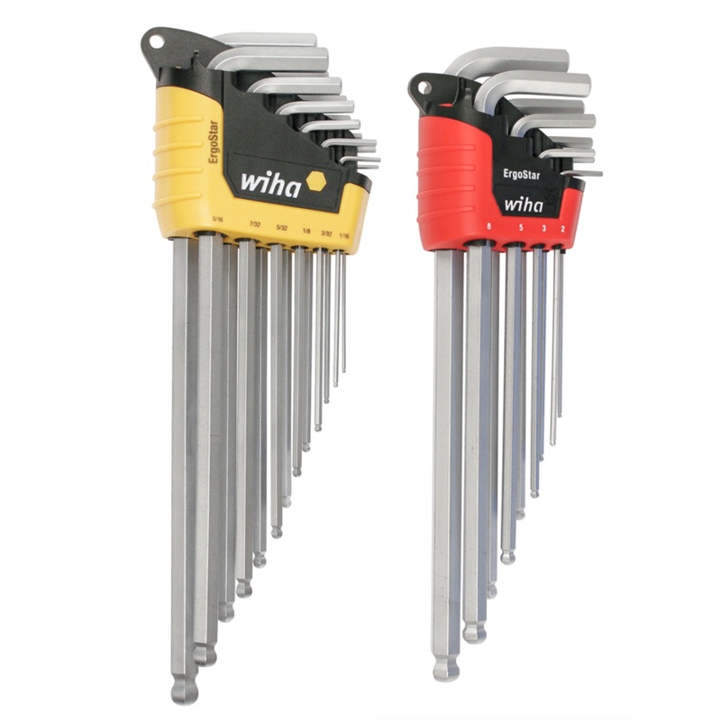 22 Piece ErgoStar Ball End Hex L-Key Set - Inch, Metric