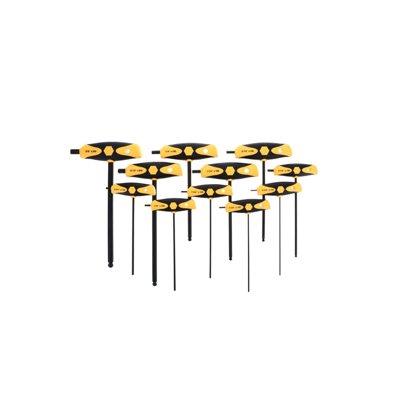 11 Piece SoftGrip Hex SAE T-Handle Set