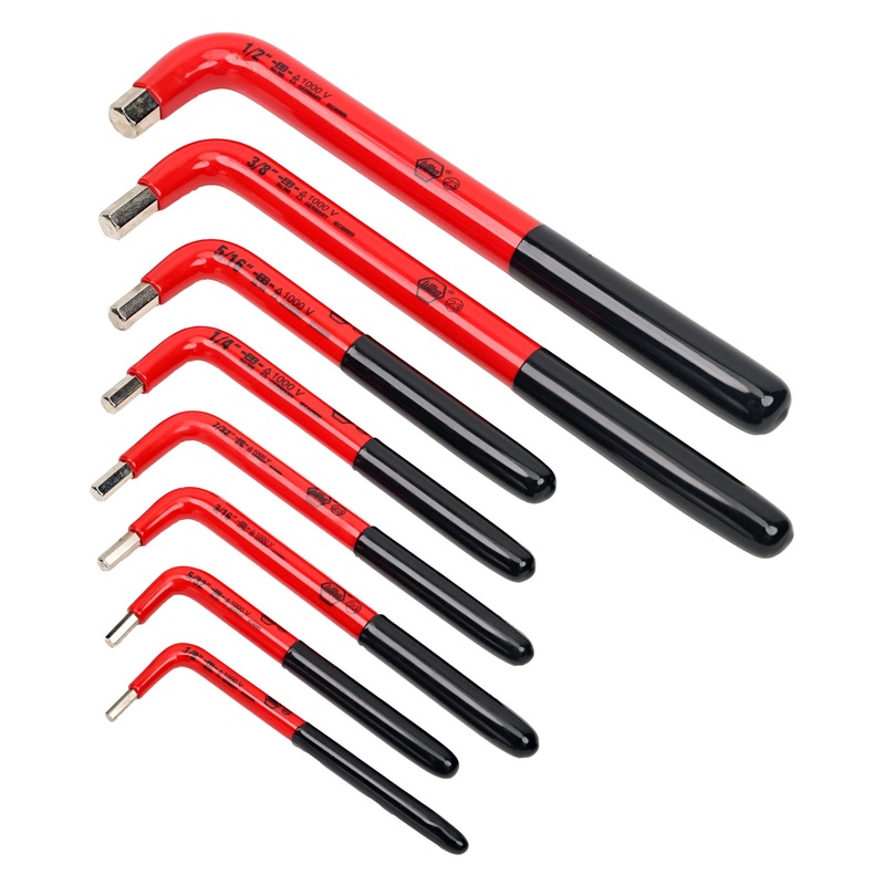 8 Piece Insulated Hex L-Key Set - Inch