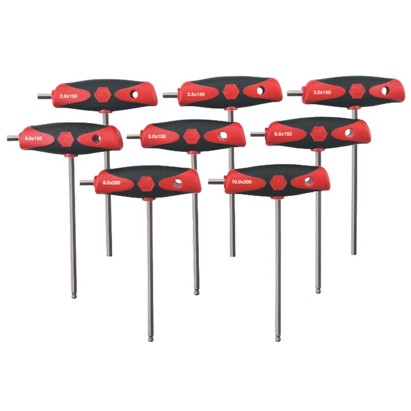 8 Piece SoftGrip Dual Drive Hex Metric T-Handle Set