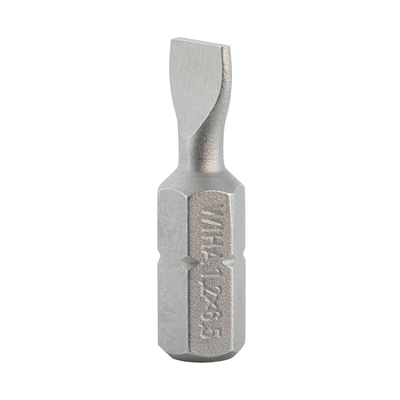 Slotted Bit 6.5mm - 25mm (1/4) - 10 Pack
