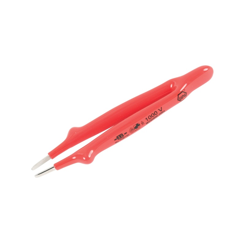 Insulated Tweezers Straight Blunt 6"