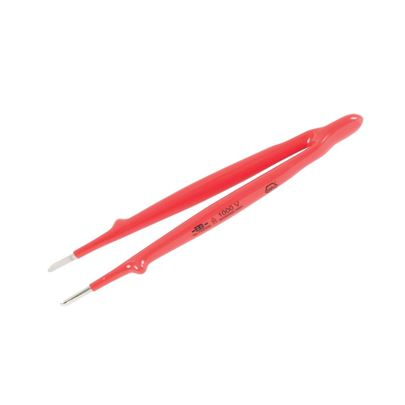 Insulated Tweezers Straight Blunt 8"