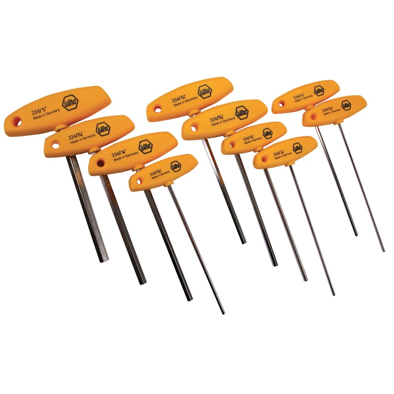 10 Piece Classic Grip Hex SAE T-Handle Set