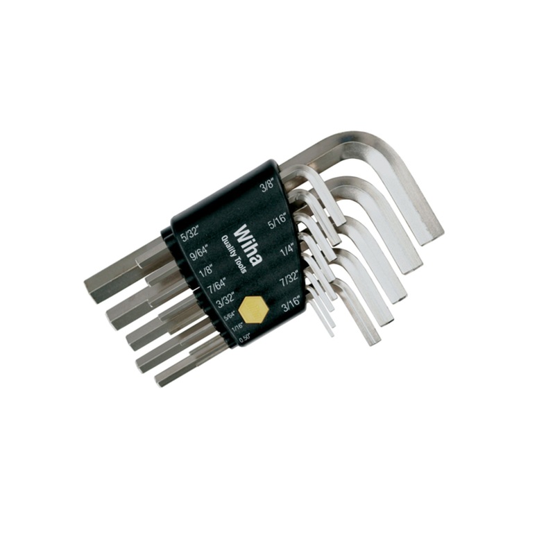 13 Piece Short Arm Hex L-Key Set - Inch