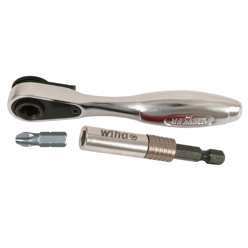 3 Piece Mini Bit Ratchet and SlimFix Bit Holder Set