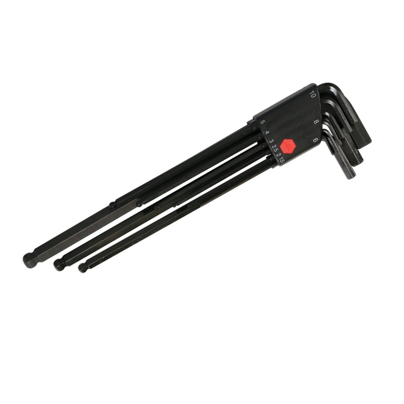 9 Piece Ball End Long Arm Hex L-Key Set - Metric