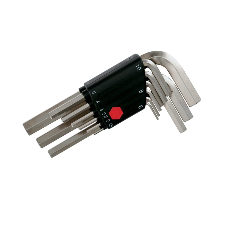 9 Piece Hex L-Key Short Arm Set - Metric