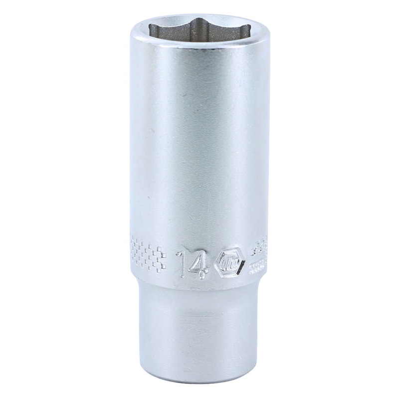 6 Point - 1/4 Inch Drive Deep Socket - 14.0mm x 50mm
