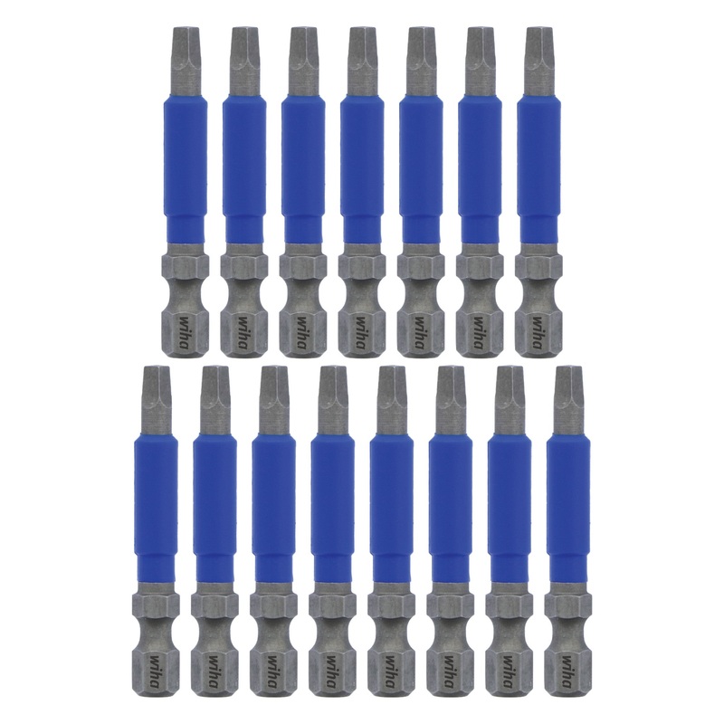 TerminatorBlue Impact Bit Square #2 - 2 Inch - 15 Pack