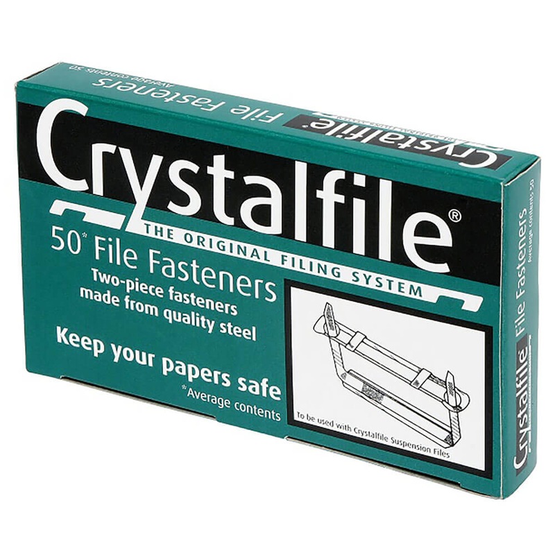 CrystalFile File Fasteners 80 mm (50 / bote)