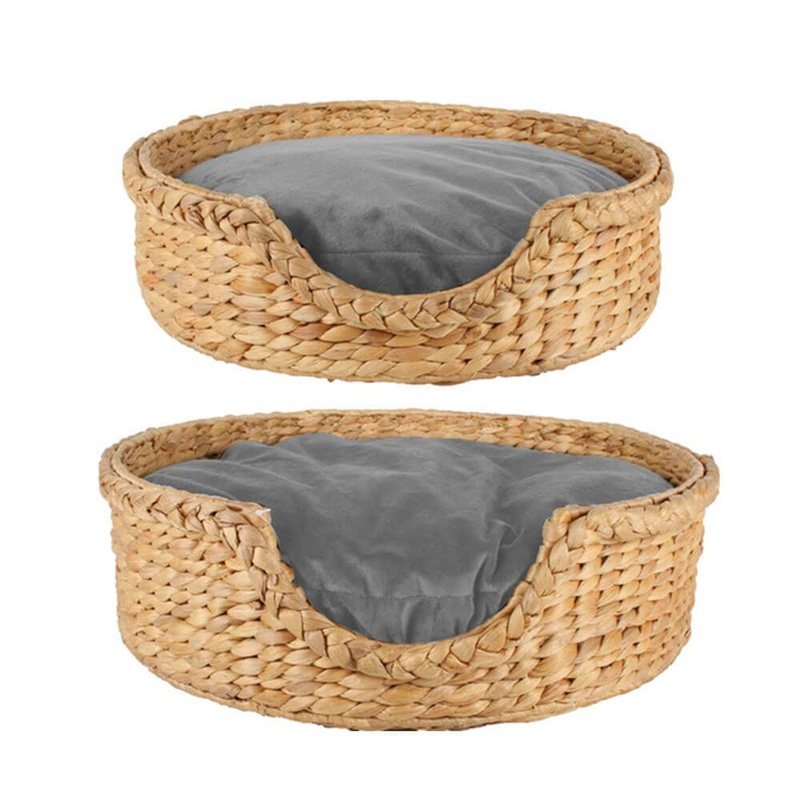 Jazz Pet Bed Round Water Hyacinth Set de 2 (grand 245x15cm)