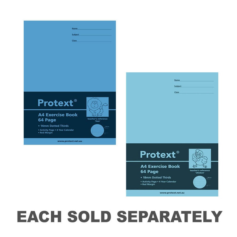 Livre d'exercices Protext 64 pages avec ligne pointille (A4)