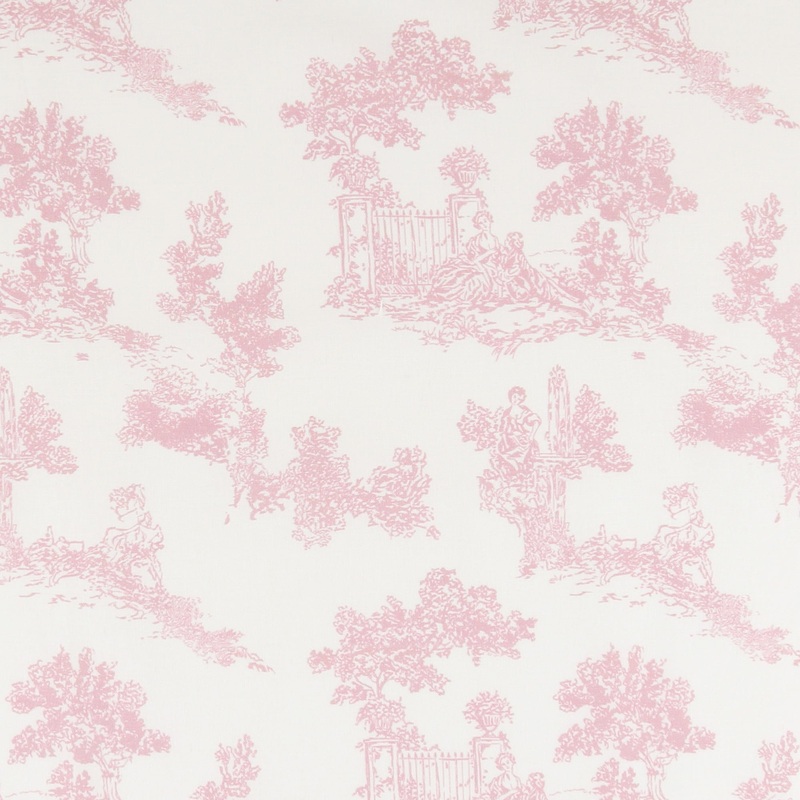 Printed Cotton - PROVENCE - 002 - Rose/White